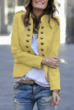 Binfenxie Casual Buttons Design Long Sleeve Coat(3 Colors Extra Offer)